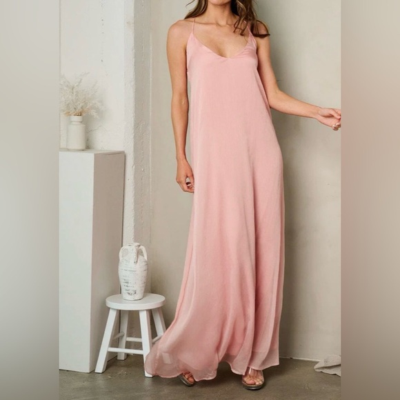 Dresses & Skirts - Elegant Pink Maxi Dress (Multiple Sizes Available)
